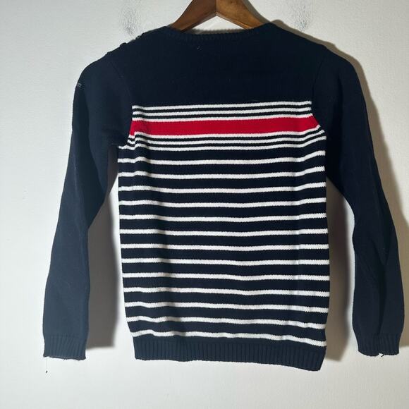 Terre De Maris Navy and Red Striped Sweater - Picture 4 of 4
